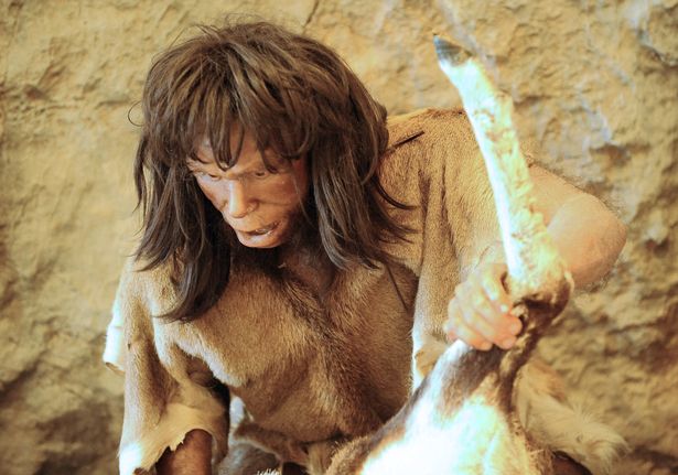 A reconstruction of Tautavel Man, an ancestor of the kind of Neanderthal humans that would have lived in London while prehistoric animals roamed here (Image: Getty Images)