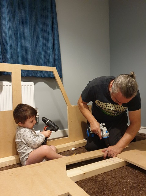 Darren cut from the bed shape from MDF and softwood timber and accessorised with products from eBay and Amazon. Credit: Latestdeals.co.uk