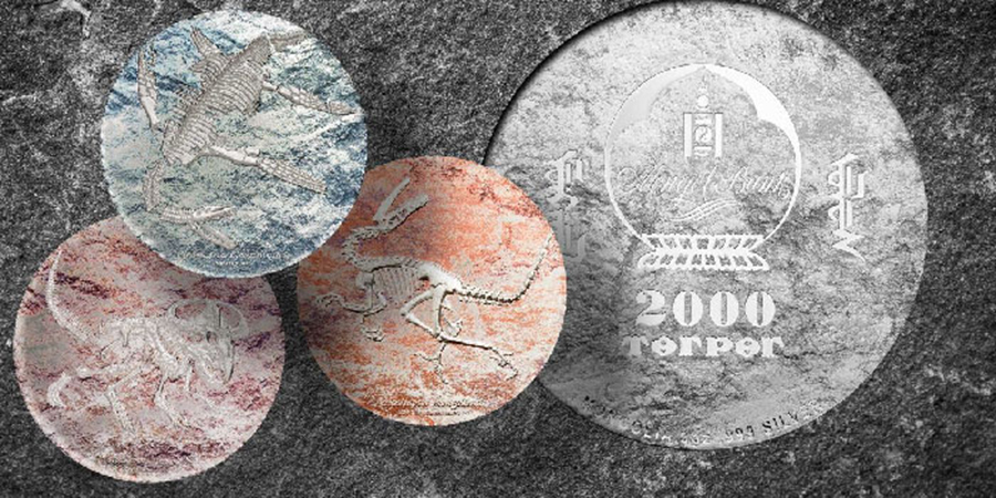 Plesiosaur Latest Coin in High Relief Silver Prehistoric Beasts Series